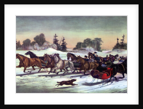 Trotting Cracks on the Snow by Currier and Ives