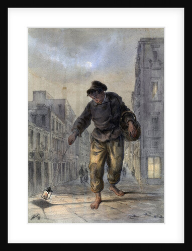 Man with a lamp by Anonymous