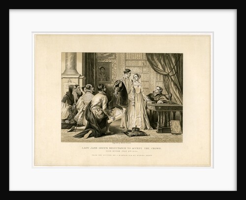 Lady Jane Grey's Reluctance to Accept the Crown by Herbert Bourne