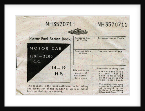 Motor fuel ration book by Anonymous