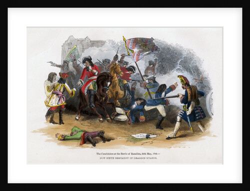 The Carabiniers at the Battle of Ramillies by Anonymous