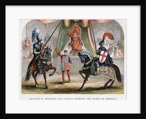 Richard II stopping the combat between the Dukes of Norfolk and Hereford by Anonymous