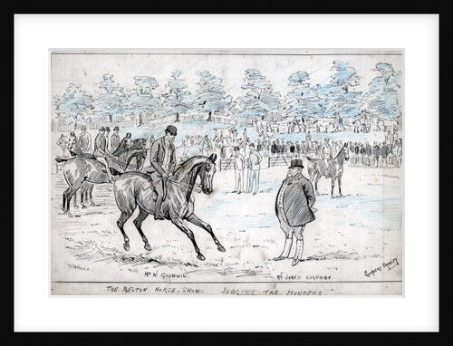 The Melton horse show, judging the hunters by Cuthbert Bradley