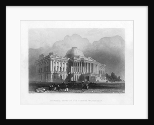 Principal front of the Capitol, Washington by R Brandard