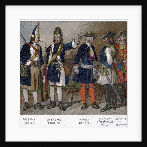 Prussian and French soldiers of 1704 (19th century) by Anonymous