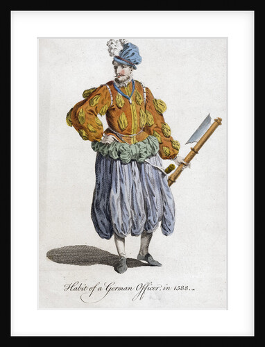 Habit of a German officer in 1588 (18th century) by Anonymous