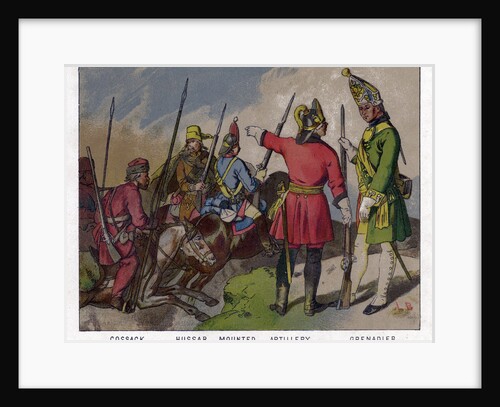 Russian soldiers of 1760 (19th centruy) by Anonymous