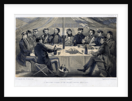 A christmas dinner on the hights before Sebastopol by William Simpson