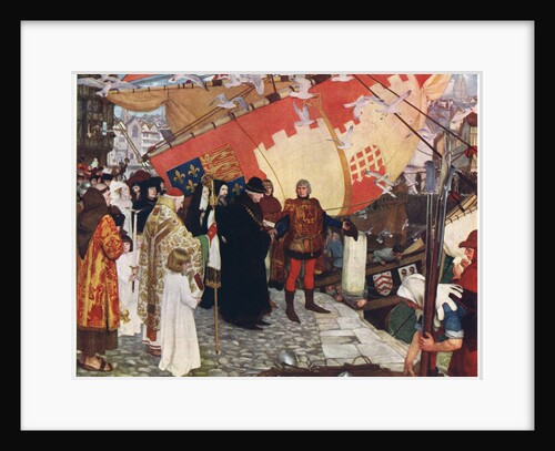 The Departure of John and Sebastian Cabot from Bristol in 1497 by Ernest Board