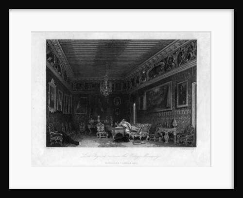 Lord Byron's room in the Palazzo Moncenigo, Venice, Italy by James Tibbitts Willmore