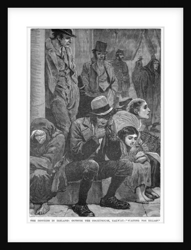 The Distress in Ireland: Outside the Courthouse, Galway - Waiting for Relief by Anonymous