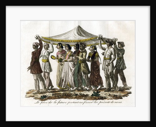 Indian wedding procession by Anonymous