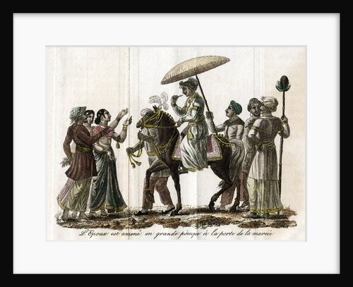 Indian wedding procession by Anonymous