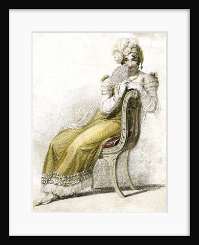 Woman with a fan by Anonymous