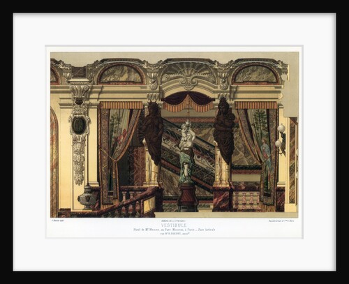 The vestibule of the Hotel de Mt Menier, Paris, France by G Sanier
