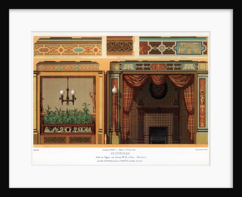 The vestibule of the Hotel du Figaro, Paris, France by G Sanier