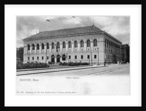 The Public Library, Boston, Massachusetts by Anonymous