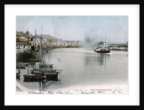 The port at Boulogne, France by Anonymous