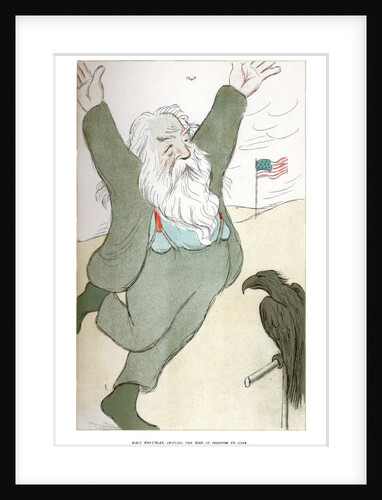 Walt Whitman, Inciting the Bird of Freedom to Soar by Max Beerbohm
