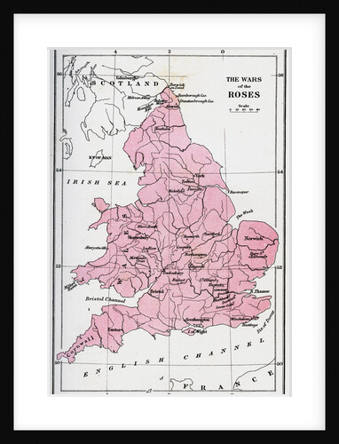 Map of the Wars of the Roses by Anonymous