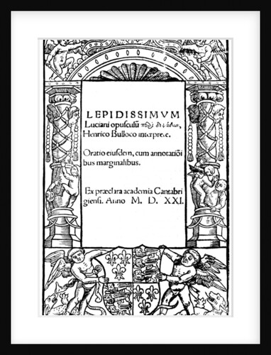 Title page of Lucian by Anonymous