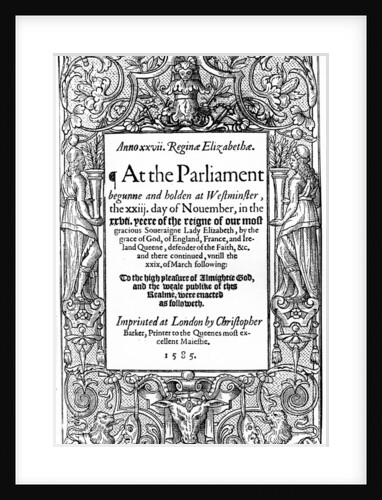 Title page of Acts of Parliament by Anonymous