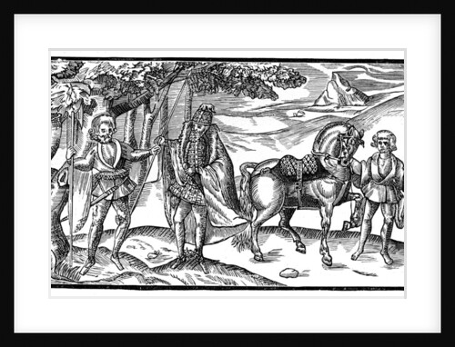 An Irish chief and his attendants by Anonymous