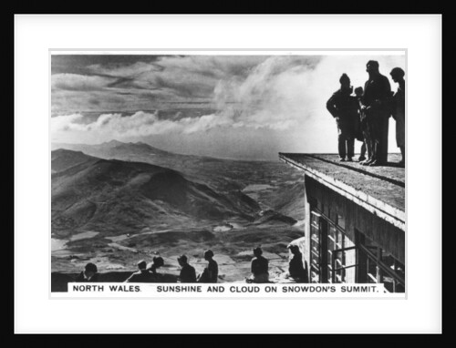 Sunshine and clouds on Snowdon's summit, north Wales by Anonymous