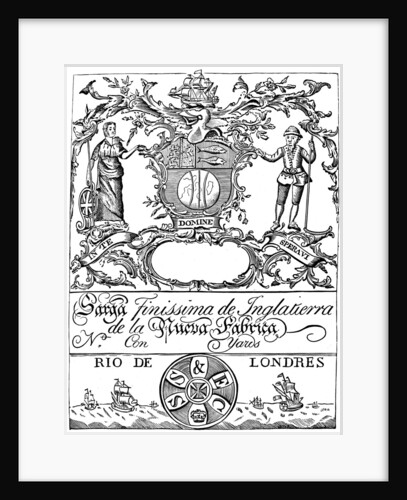 Trade label of the South Sea Company by Anonymous