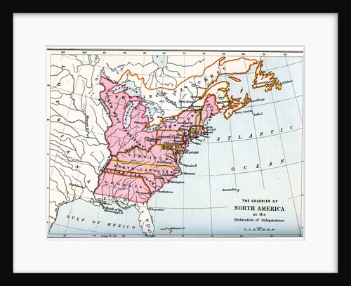 The colonies of North America at the declaration of independence by Anonymous