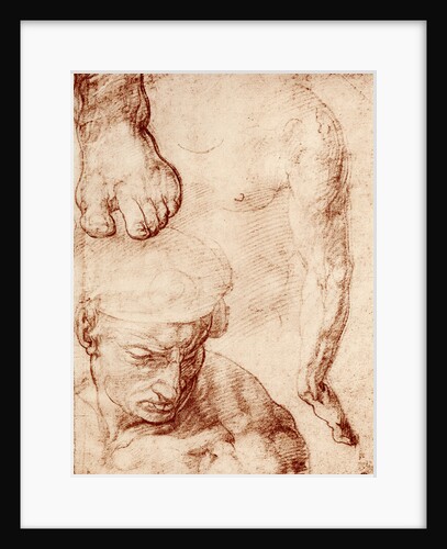 Studies for the figure of the cross-bearer in the Last Judgement, Sistine Chapel by Michelangelo Caravaggio