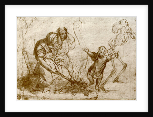 Study for the child in the 'Dance of Death' by Hans Holbein The Younger