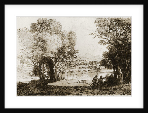 An Italian landscape by Claude Lorrain