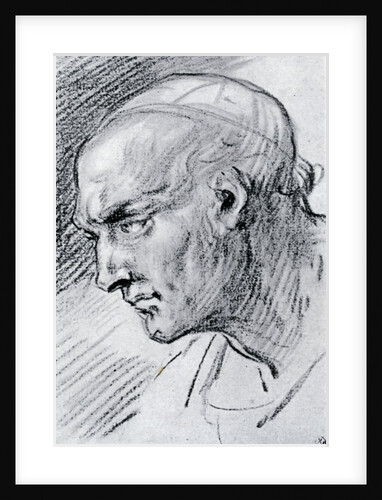 Study of a head by Jean-Antoine Watteau