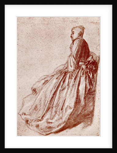 Study of a young woman by Jean-Antoine Watteau