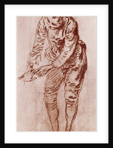 A study in Sanguine by Jean-Antoine Watteau