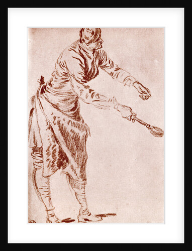 A study in Sanguine by Jean-Antoine Watteau