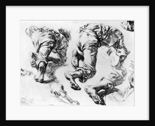 A page of sketches by Adolph Menzel