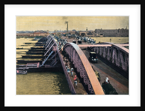 Bridge over the River Hooghly, Calcutta, India by Anonymous
