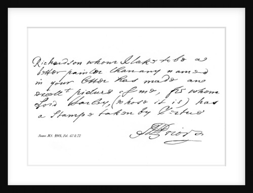 Part of a letter from Matthew Prior the poet by Matthew Prior