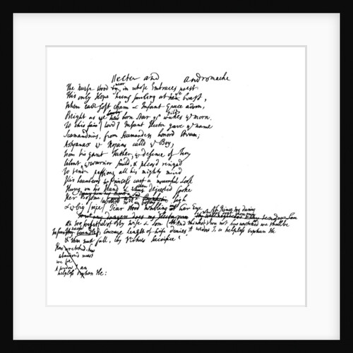 An extract from the original manuscript of Pope's translation of Homer by Anonymous