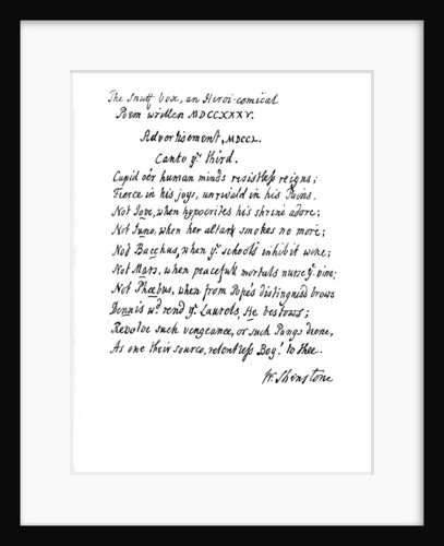 Part of Shenstone's poem, The Snuff Box by William Shenstone