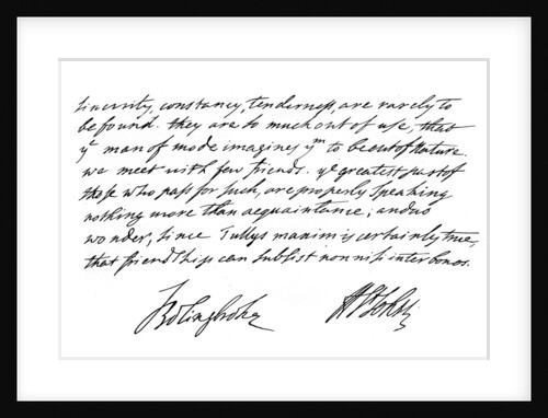 Part of a letter from Henry St John, 1st Viscount Bolingbroke by Henry St John