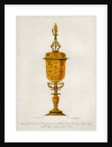 Standing bowl and cover of silver gilt by Robert Blemmell Schnebbelie