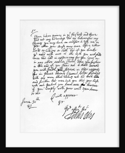 Facsimile of an original letter addressed by Titus Oates to Charles Howard by Titus Oates