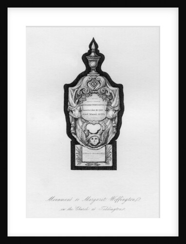 Monument to Margaret Woffington, the actress, at Teddington by Anonymous