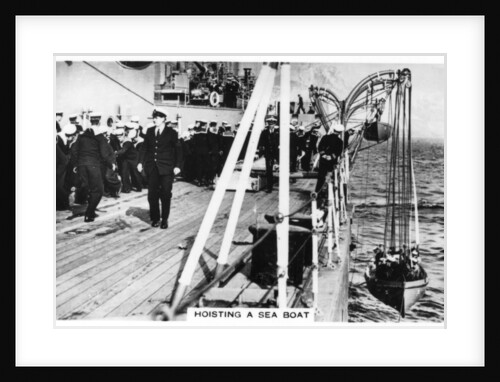 Hoisting a sea boat, HMS Nelson by Anonymous