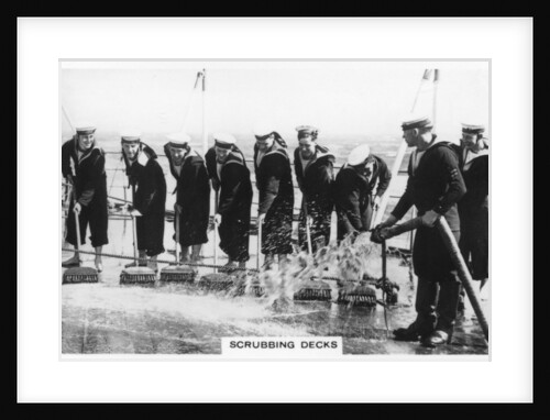 Scrubbing the deck on board HMS Nelson by Anonymous