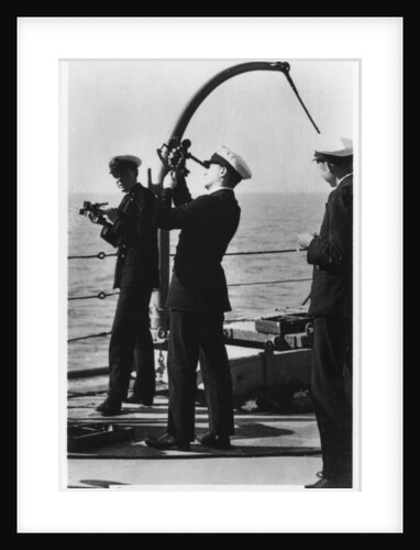 Cadets 'shooting the sun', Royal Navy College by Anonymous