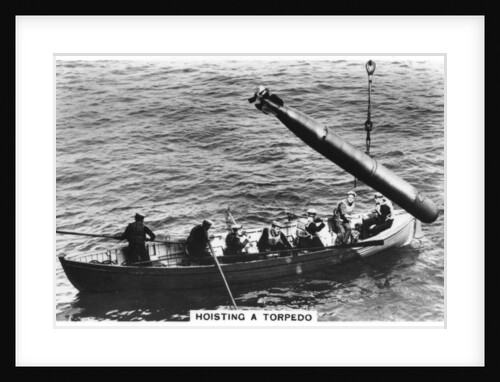 Hoisting a torpedo, HMS Courageous by Anonymous
